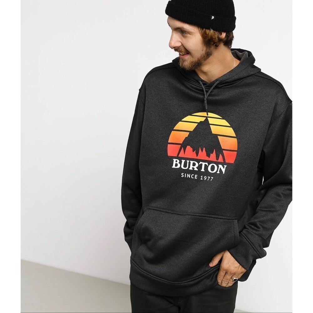 Burton Underhill Black Screen Print Hoodie Medium